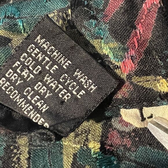 Mens Cosi VTG Casual Button SS Shirt L Colorful Retro Geometric Grunge - Picture 4 of 8